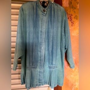 Denim dress or shirt for leggins. J Back Adventurous clothing.